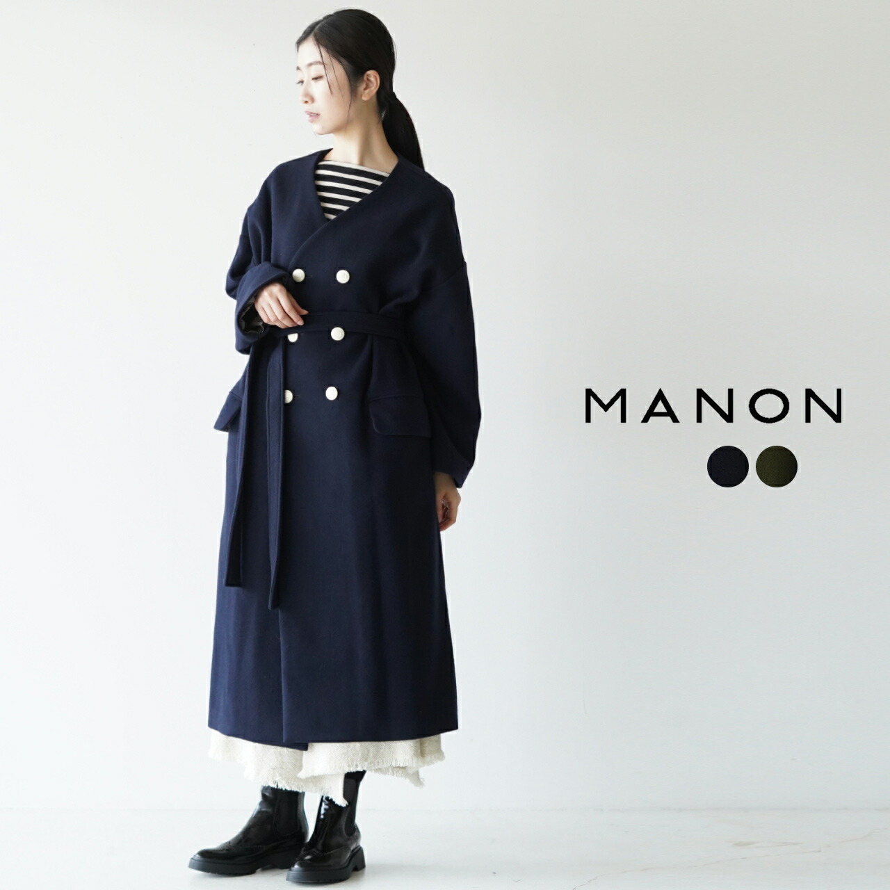 楽天市場】マノン MANON メルトン ダブル コート MELTON DOUBLE COAT