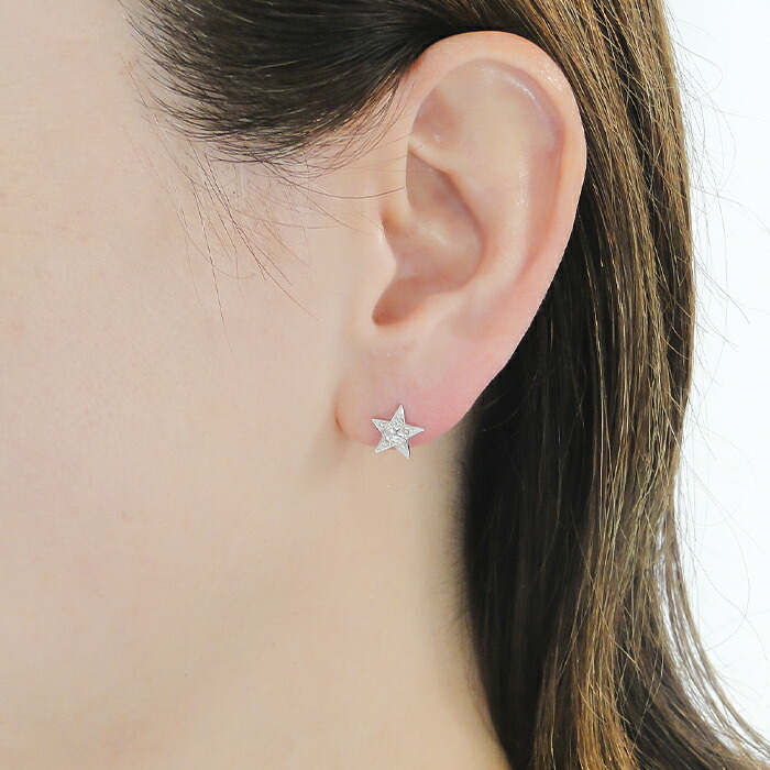 楽天市場】Pt900/K18YG【0.20ct】星のダイヤモンド ピアス 送料無料