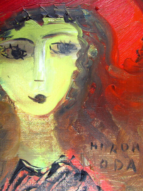 織田広喜 肉筆油彩SM【少女】二科会理事 日本芸術院会員 織田広喜 肉筆