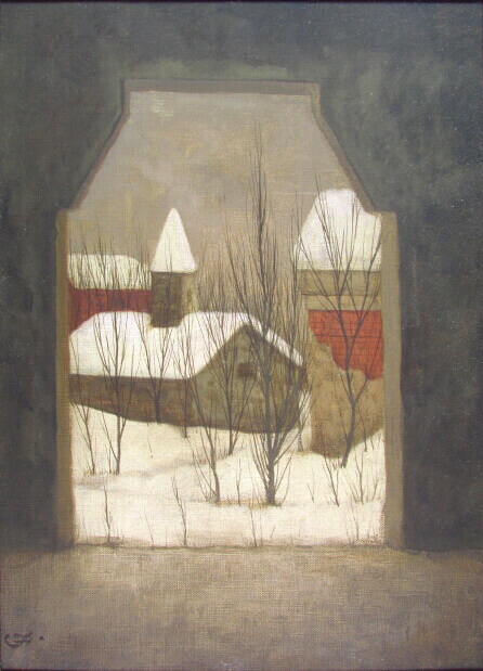 楽天市場】福井良之助 修道の冬 油彩4号 : ギャラリーダッドアート