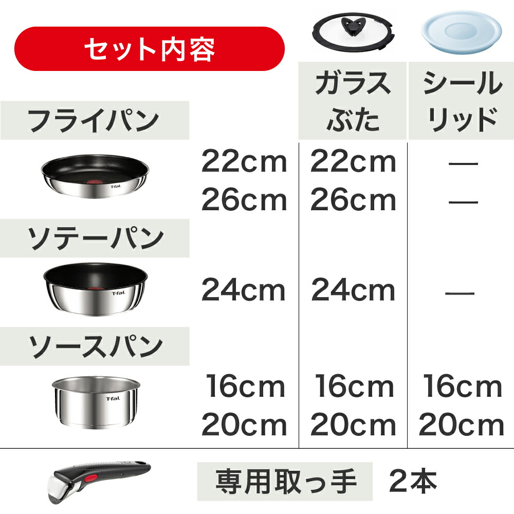 土休日特価】ティファール グレース フライパン ステンレスIHガス火 2