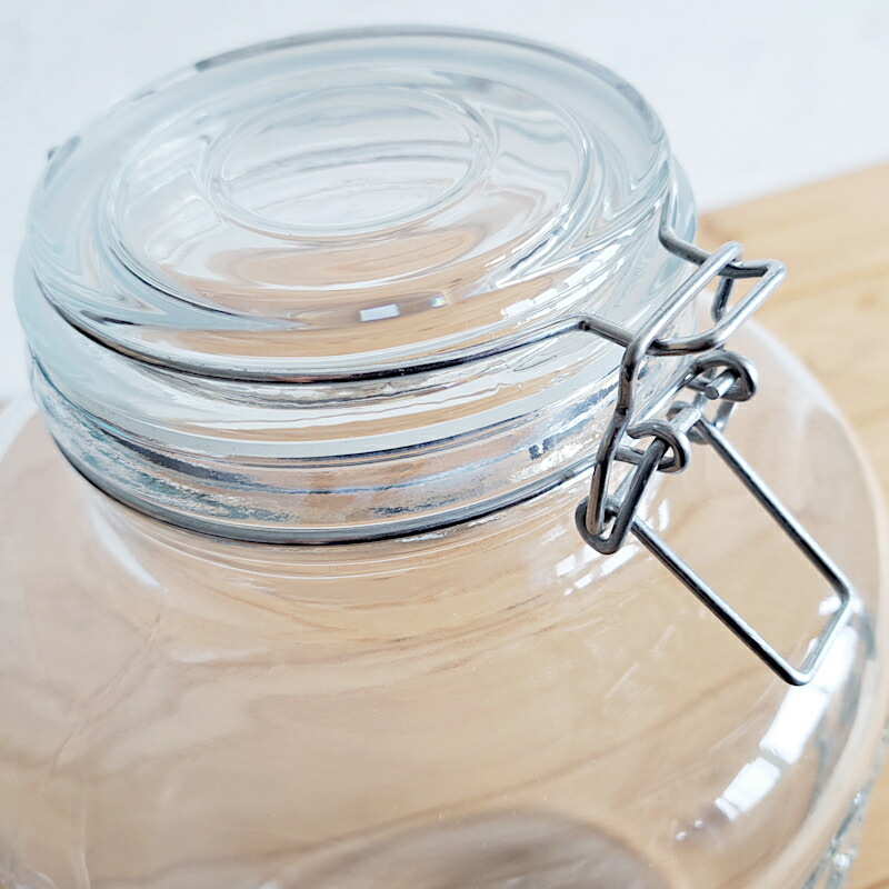 楽天市場】【ガラス容器】ガラス密閉ボトル 4L クリップジャー ガラス