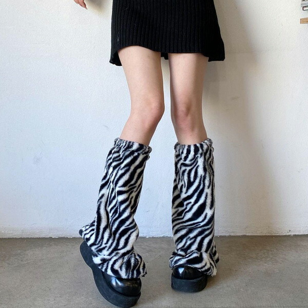 楽天市場】レッグウォーマー ゼブラ柄 ダルメシアン柄 エコファー