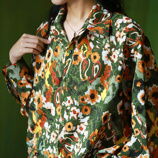 楽天市場】柄シャツ 花柄 小花柄 ペイズリー柄 フラワー ボタニカル