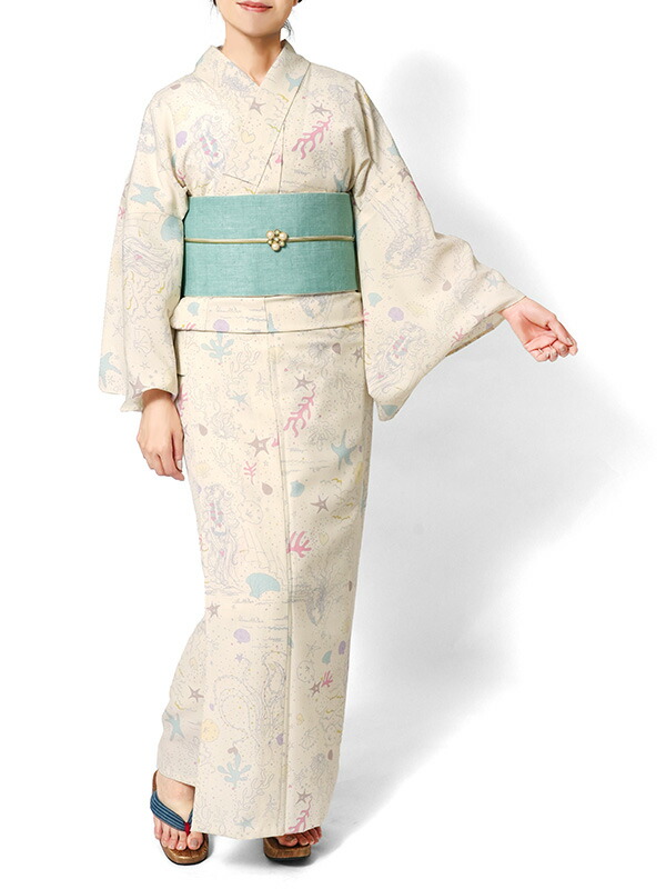 楽天市場】浴衣 tsumori chisato セオアルファ 海 貝 珊瑚 人魚 オフ