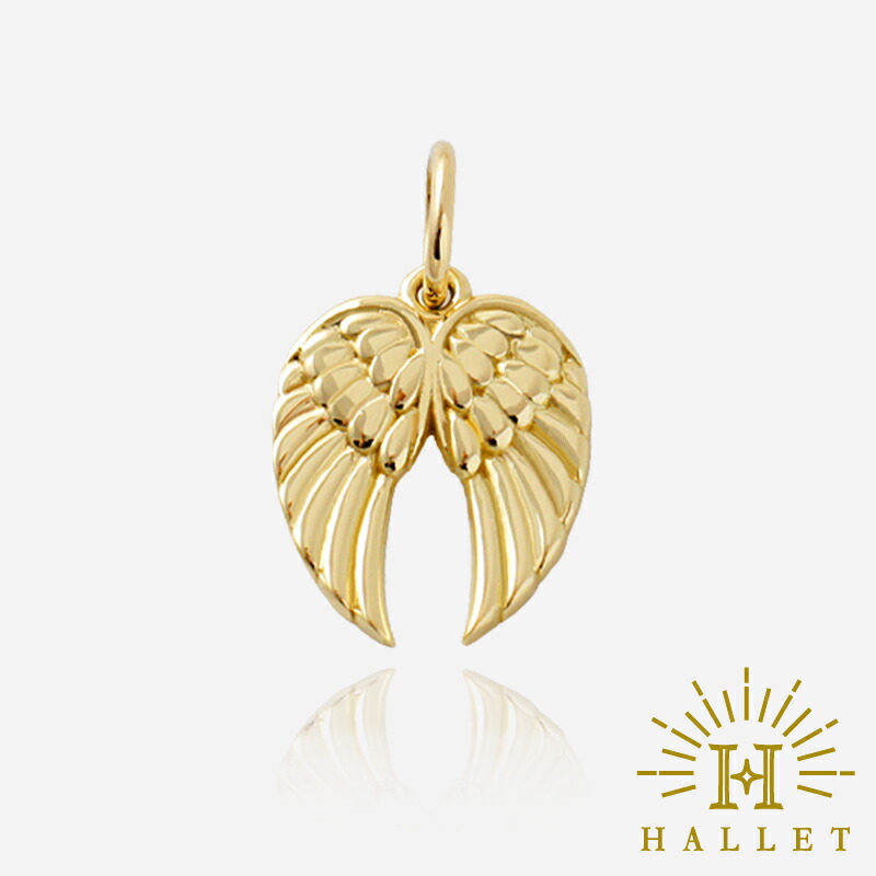 楽天市場】k18 ゴールド ネックレス ペンダントトップ 天使の羽根