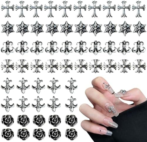 楽天市場】パンク ネイルアート チャーム 50個入り メタルパーツ 3D