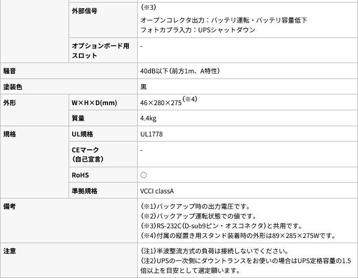 楽天市場】FW-J10-0.5K 無停電電源装置 ( UPS ) 常時商用給電方式