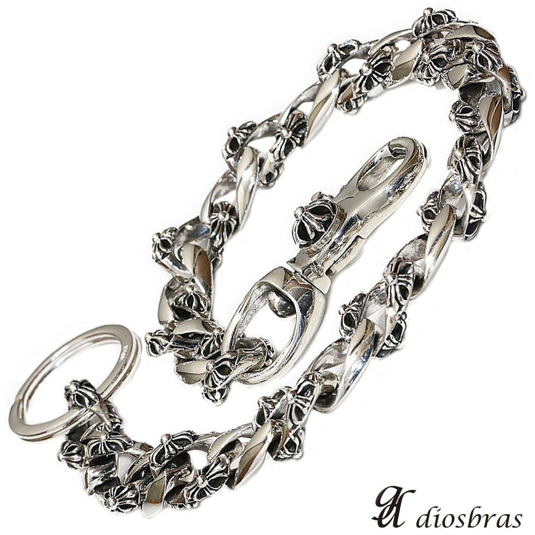 楽天市場】シルバーウォレットチェーン クロス 十字架 チェーン