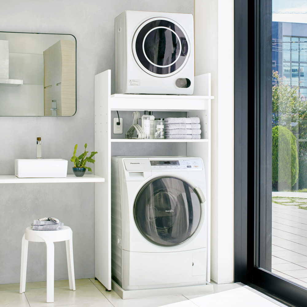 楽天市場】【楽天1位】 がっちり安定 造り付けのような乾燥機置き台