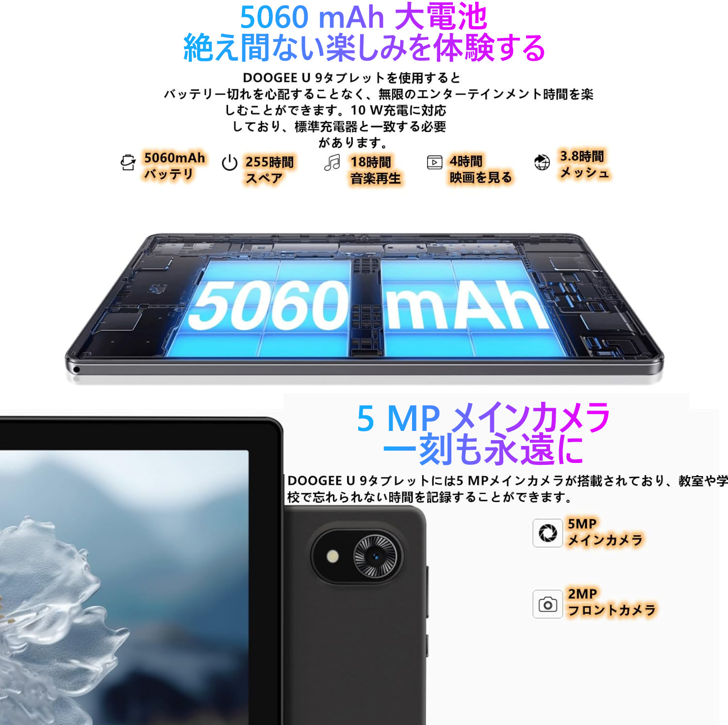 楽天市場】【在庫限り 8499円】DOOGEE U9 Android15 タブレット 10
