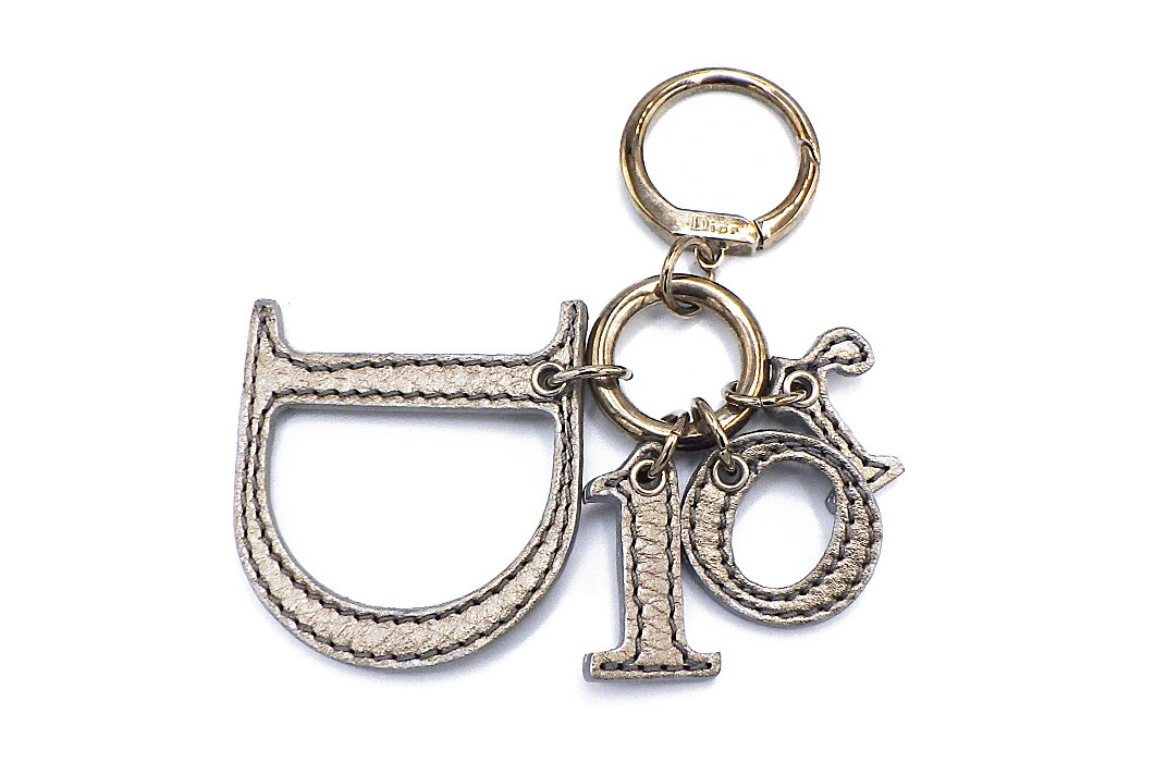 楽天市場】Dior (ディオール）キーホルダー ロゴ メタリック レザー 袋