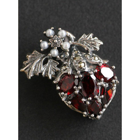 楽天市場】【最短即日発送】【碌山】 シルバー ガーネット イチゴ