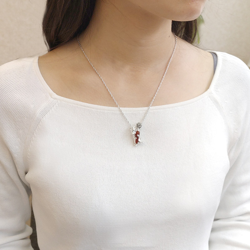 楽天市場】【碌山】 シルバー カーネリアン うさぎ にんじん ブローチ