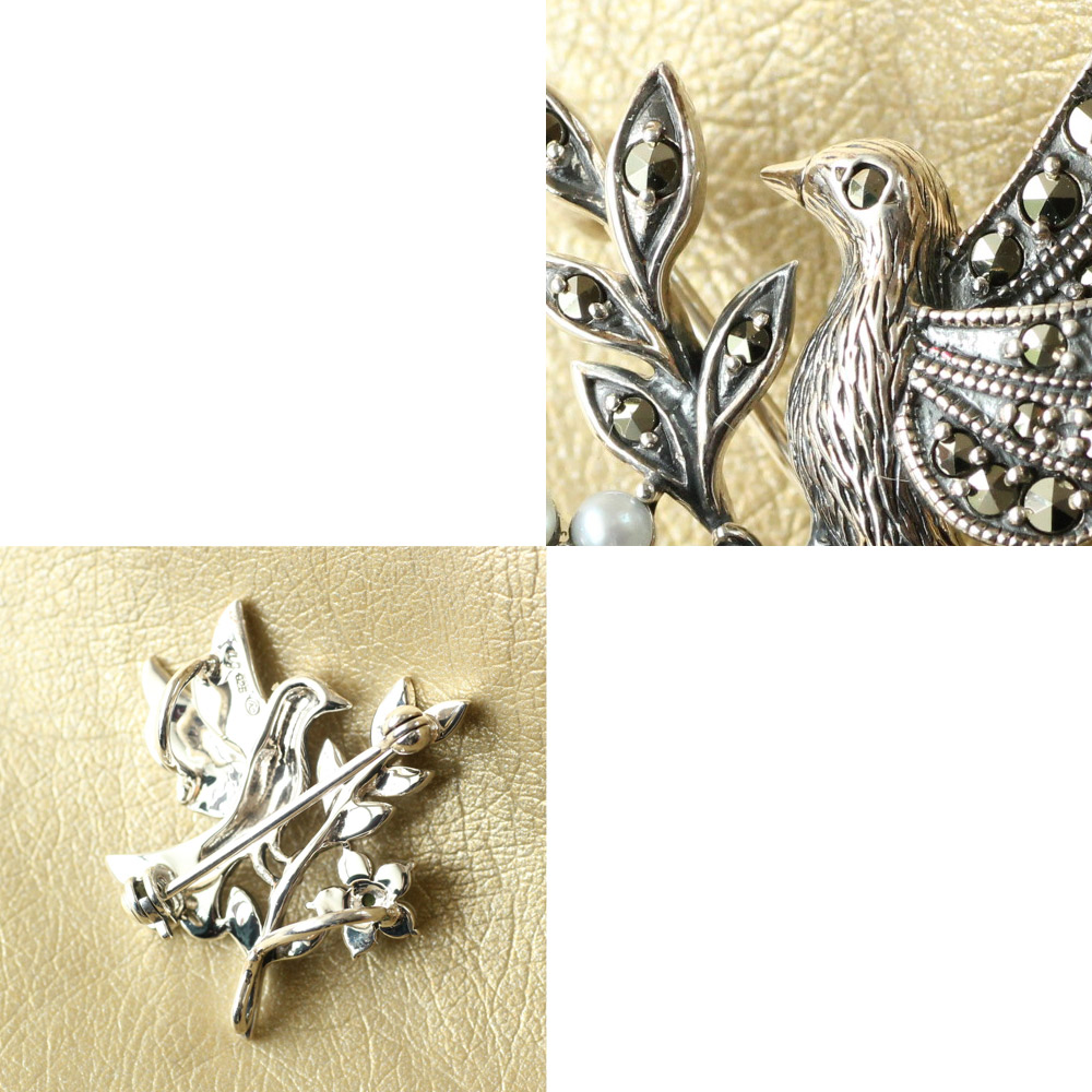 楽天市場】【碌山】 シルバー小鳥 シードパール エメラルド ハッピー