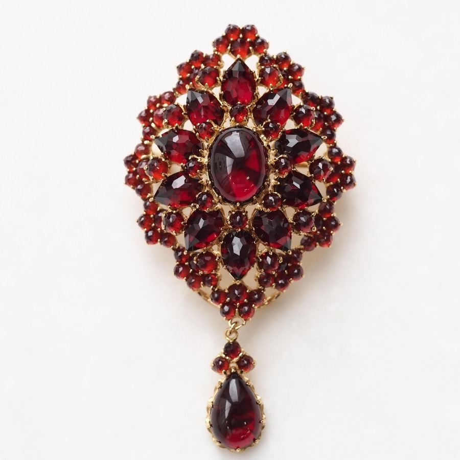 楽天市場】【碌山】 シルバー ガーネット ペンダントブローチRokuzan