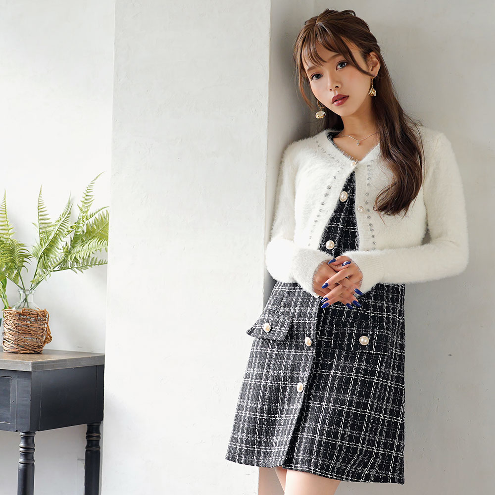 楽天市場】【SALE】 ジャンスカツイードミニワンピ レディース