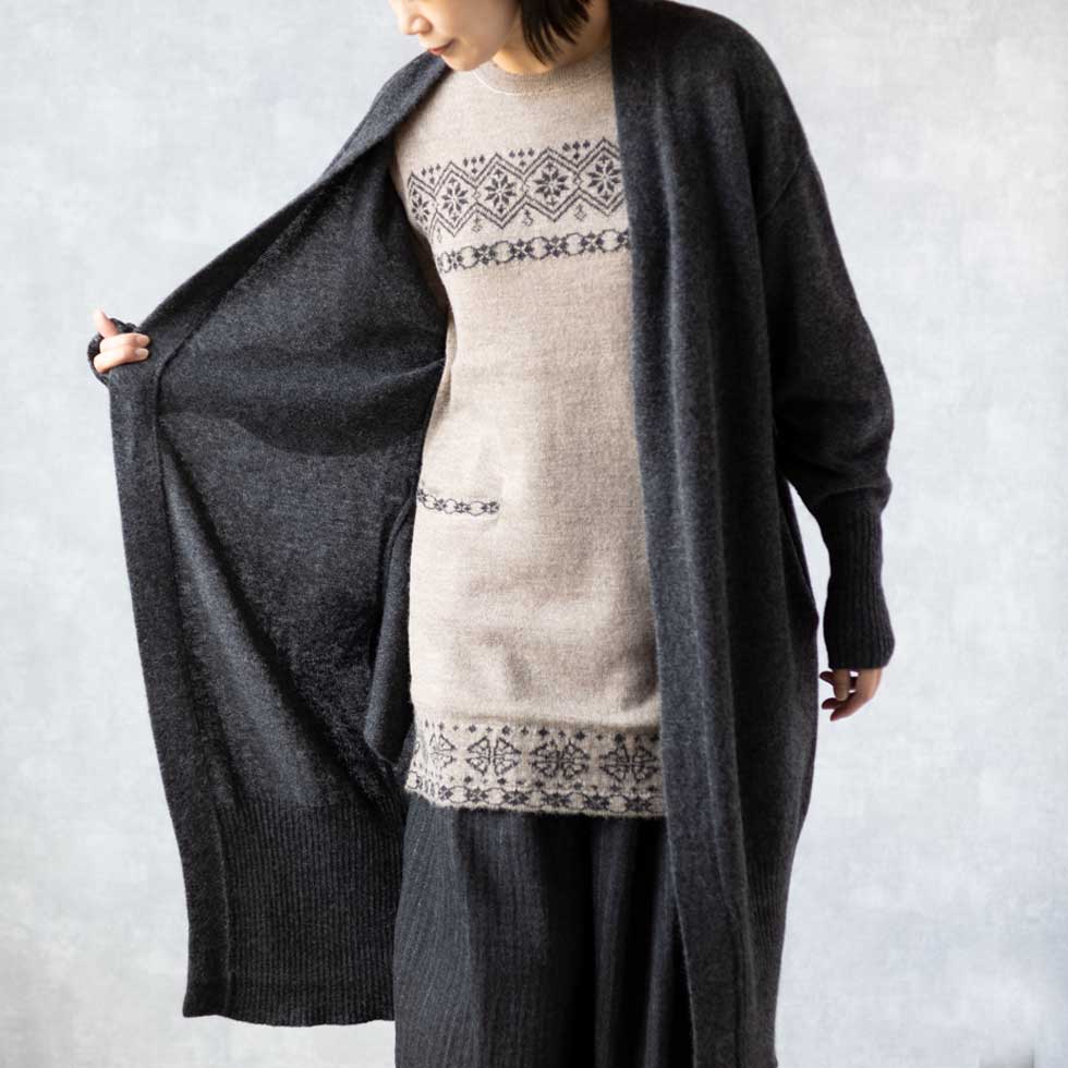 楽天市場】『ヤク100％ロングトッパーカーディガン（コーディガン