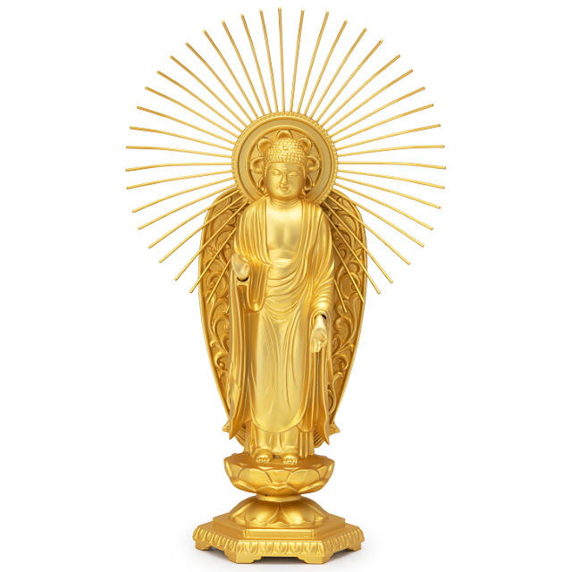 楽天市場】西阿弥陀如来(浄土真宗本願寺派) 合金製 小 高さ16cm×巾9.5