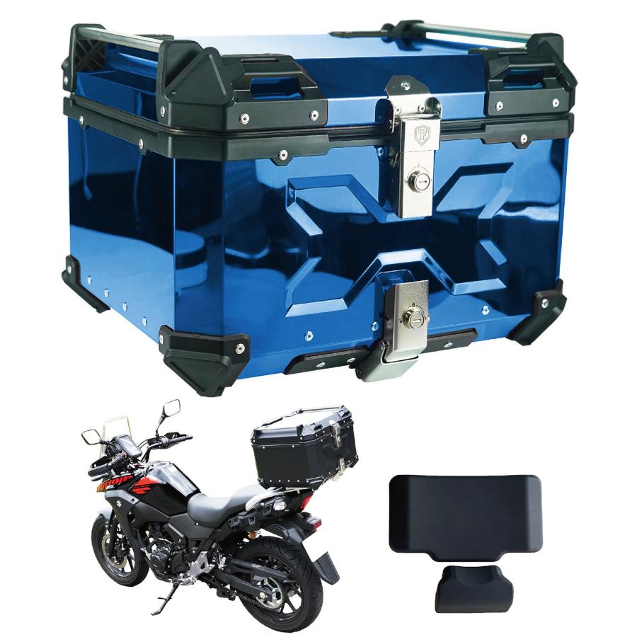 楽天市場】バイクリアボックス 約55L 防水 トップケース リアボックス