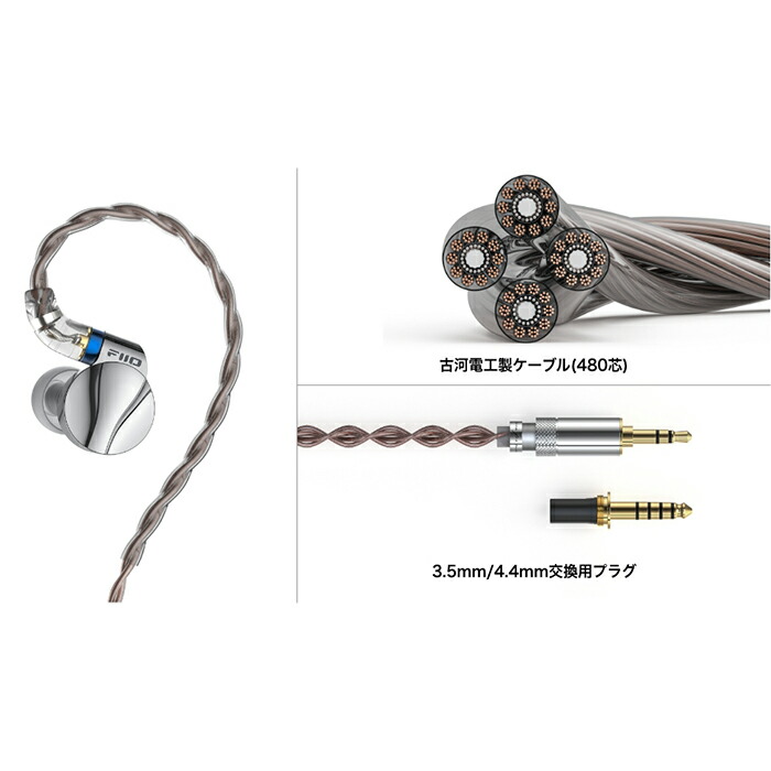楽天市場】FIIO FD15 Black 有線イヤホン カナル型 耳かけ型 シュア