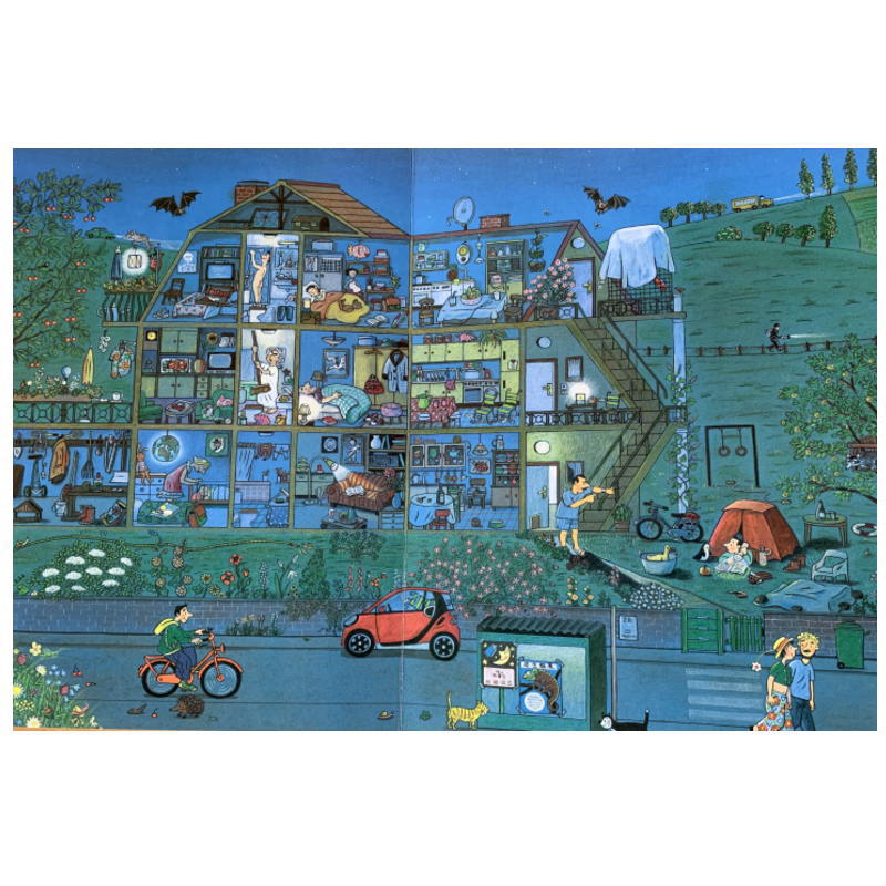 楽天市場】さがしてあそぼう夜ものがたり (ものがたりさがし絵本) 家