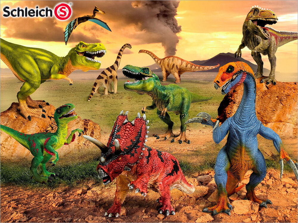 楽天市場】シュライヒ 恐竜 ミニ恐竜とジオラマパズルセット 森林