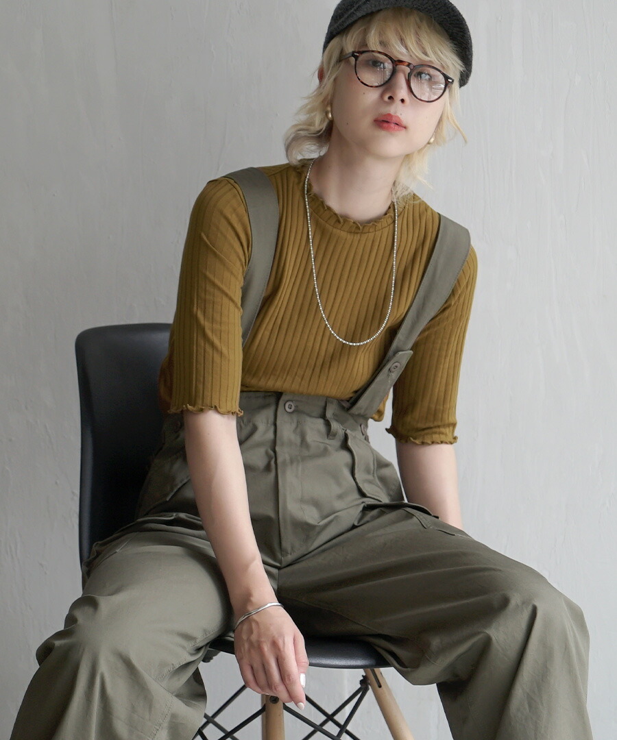 楽天市場】【特別送料無料！】リブカットソー トップス レディース M/L