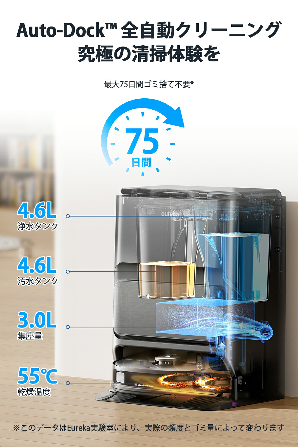 楽天市場】EUREKA（ユーリカ） J12Ultra ロボット掃除機 5000pa強力