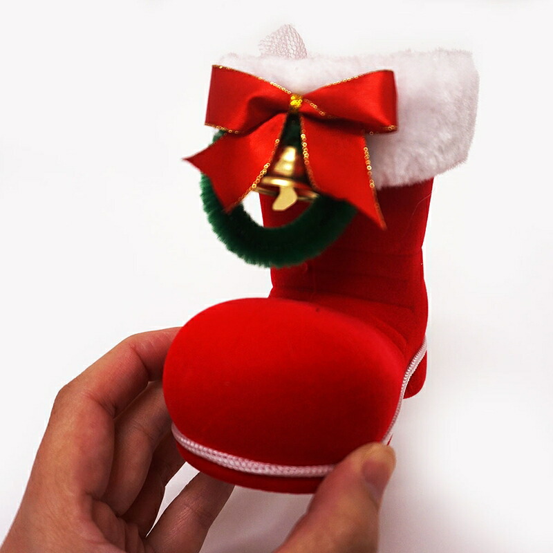 楽天市場】菓子なし赤サンタブーツ M 10個セット ブーツ高12cm