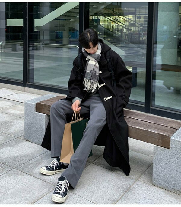 楽天市場】ダッフルコート メンズ 学生 男子 チェスターコート ウール