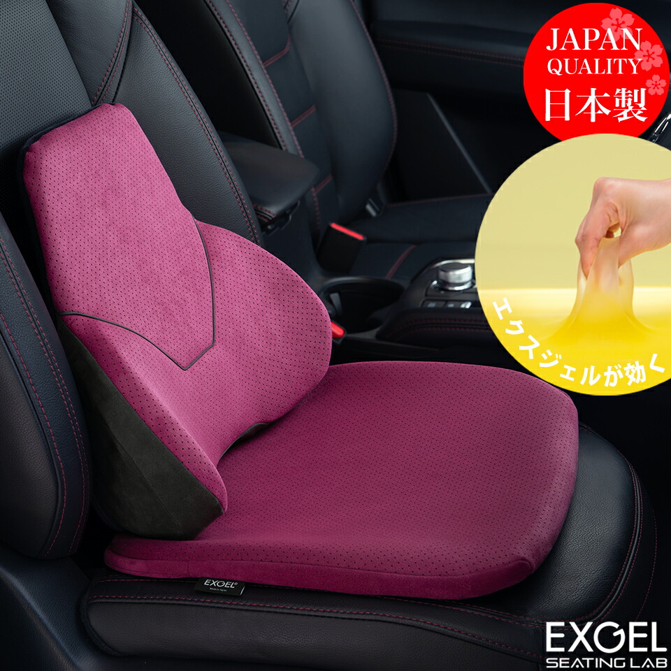 楽天市場】エクスジェル exgel ハグドライブ バッククッションの通販