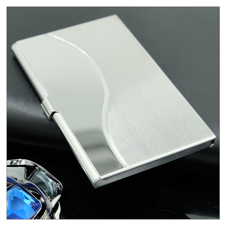 楽天市場】鏡面 名刺入れ ミラー付き 薄型 ウェーブライン 波型