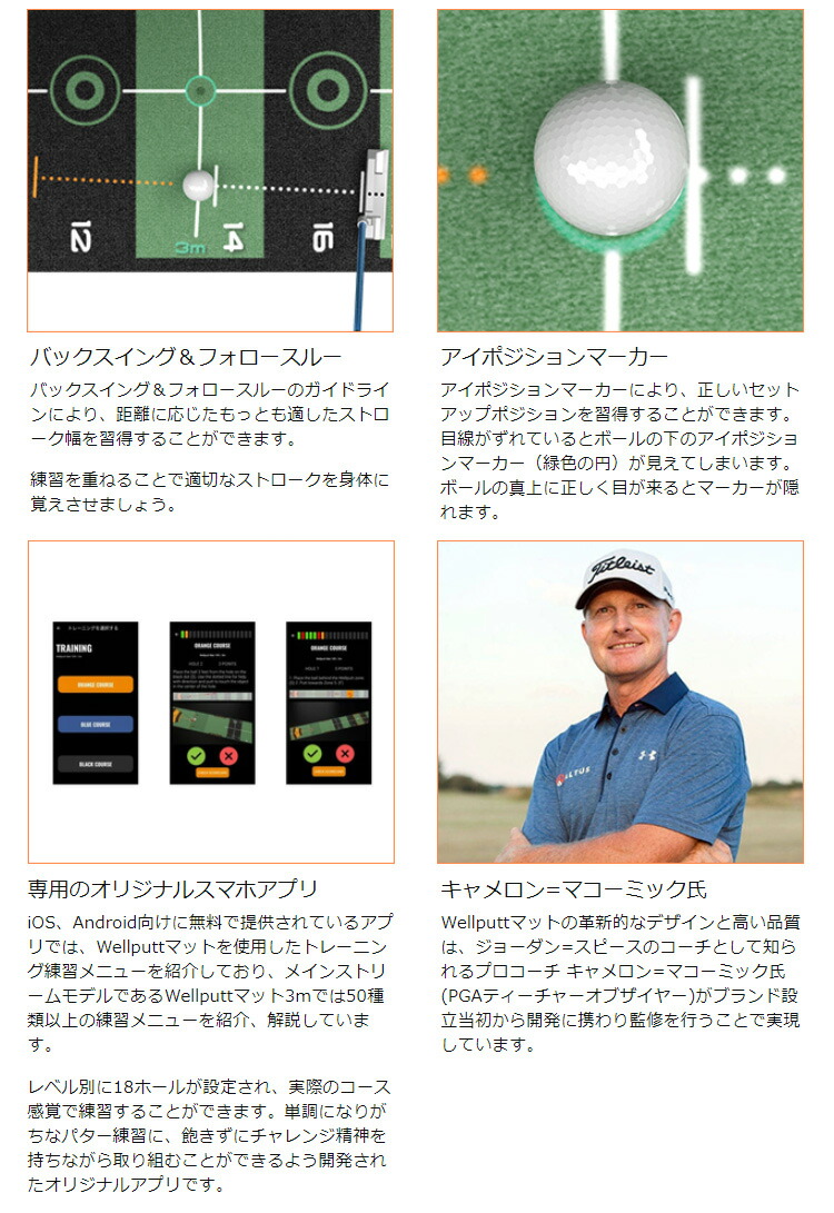 楽天市場】TEKWIND テックウインド日本正規品 Wellputt Mat 3m Green