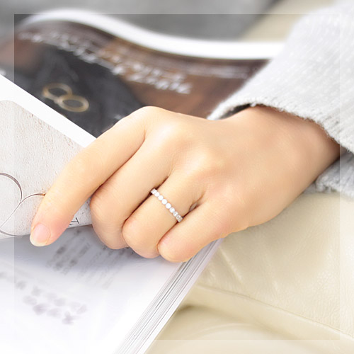 楽天市場】K18 H&C ダイヤモンド エタニティリング 0.2ct ミル打ち