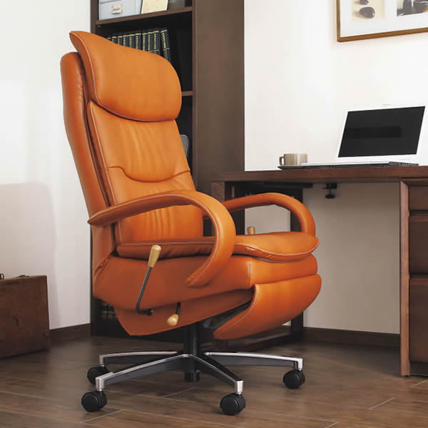 楽天市場】カリモク 書斎チェア 本革張デスクチェアー 幅750mm 【COM