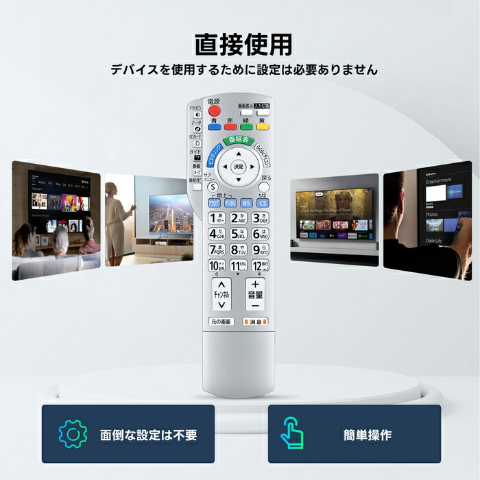 楽天市場】パナソニック テレビリモコン 交換用 N2QAYB000201 for