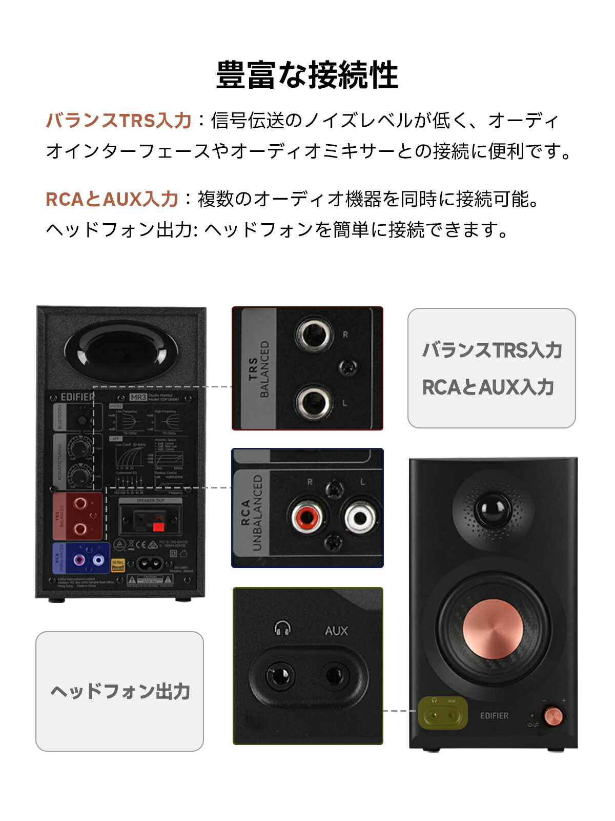 楽天市場】EDIFIER MR3 スピーカー Bluetooth 5.4 最大36W出力