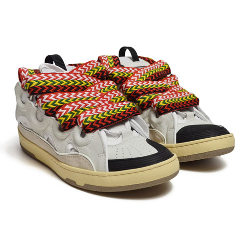 楽天市場】LANVIN PARISLEATHER CURB SNEAKERS / WHITEランバン