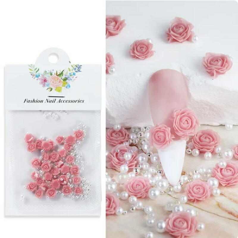 楽天市場】【最大3％OFF】 バラ パール ネイルチャーム 【9種類からご