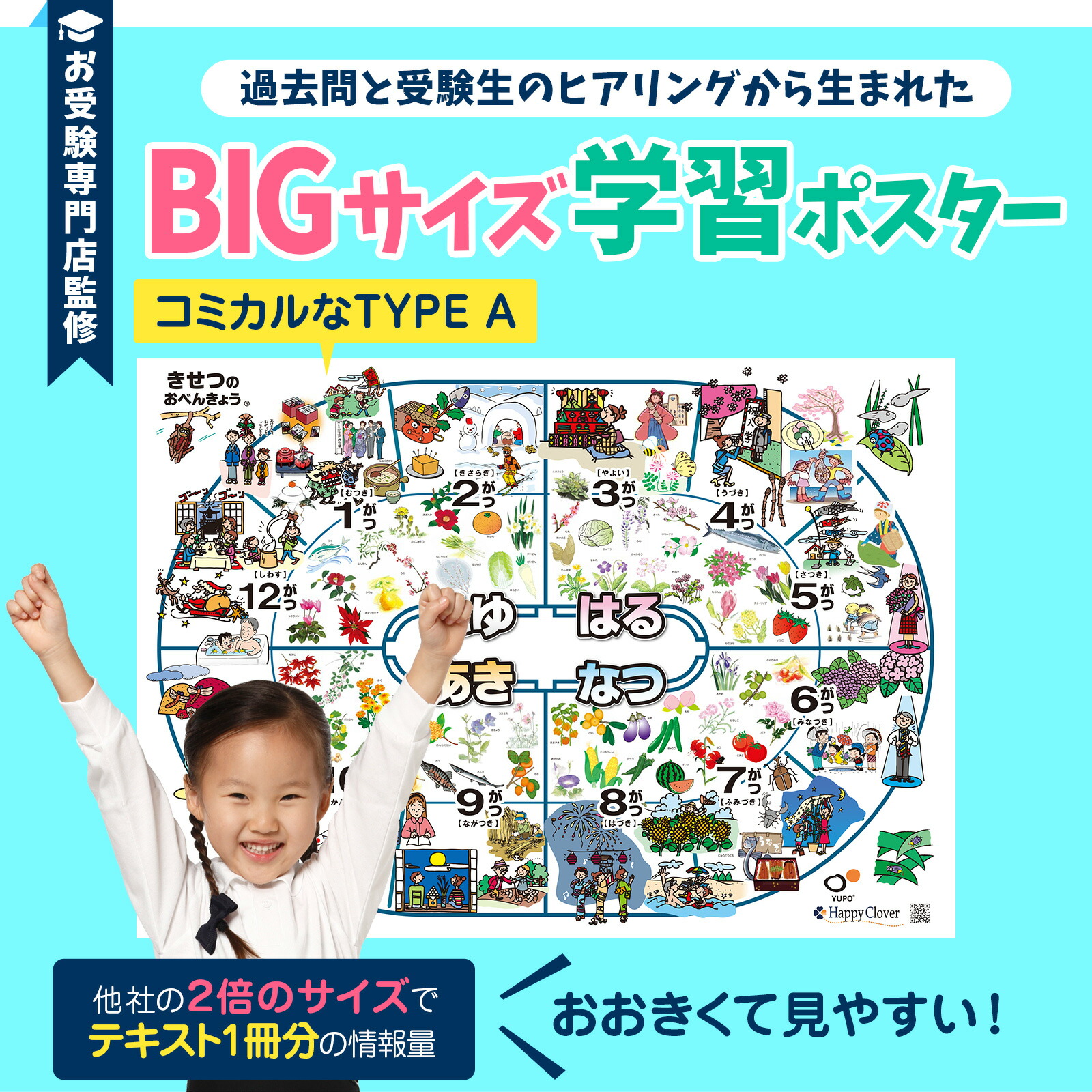 楽天市場】【お受験教材】きせつのおべんきょう(R)ポスター コミカルな