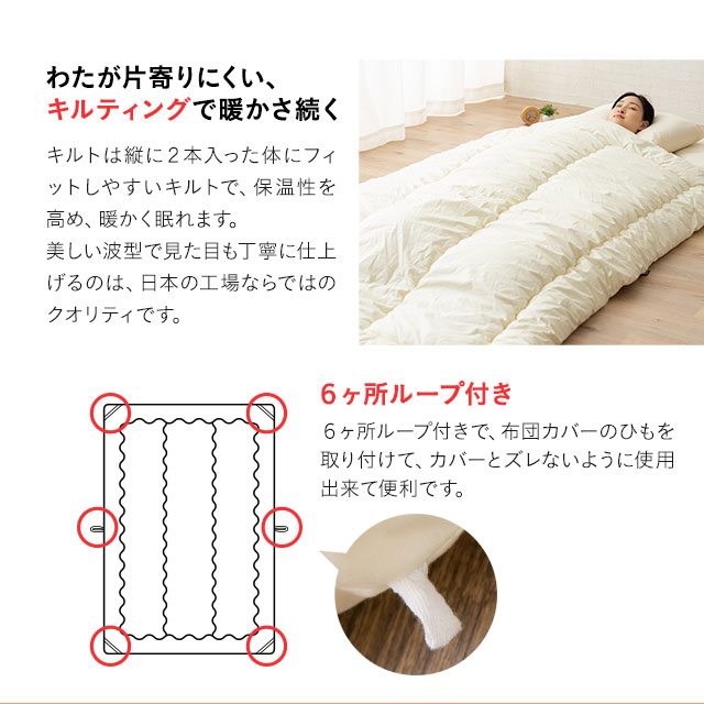 楽天市場】布団セット ダブル 掛け布団 敷き布団 2点 セット 羊毛