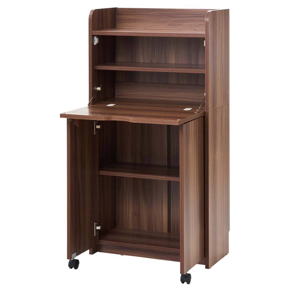 ロータイプ 昭和レトロ ライティングビューロー 勉強机 デスク 茶