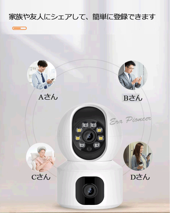 楽天市場】デュアルレンズ 防犯カメラ ワイヤレス wifi 人体検知 AP