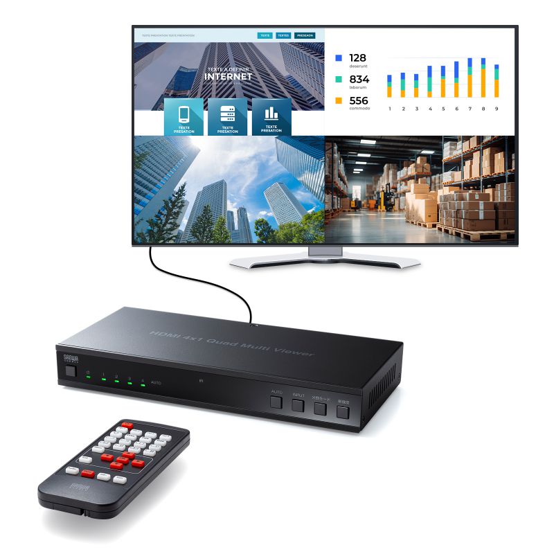 楽天市場】4入力1出力HDMI画面分割切替器 4K/60Hz対応 SW-PHD41MTV