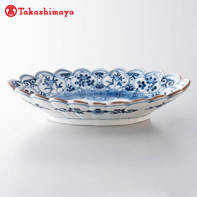 楽天市場】【ふるさと納税】加賀九谷焼〈山本長左〉菊型楕円鉢 花鳥文