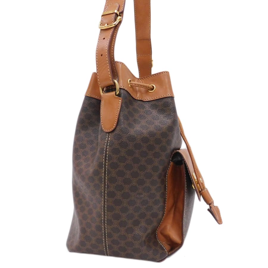 楽天市場】【中古】セリーヌ 巾着ショルダーバッグ ブラウン系 肩掛け