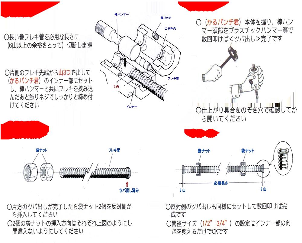 楽天市場】フレキ管ツバ出し工具 昭和電器 （旧 東京ラソニック） かる