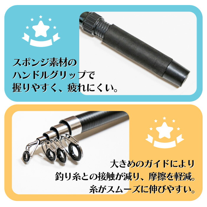 楽天市場】釣り竿 セット リールセット 釣竿セット ロッド 軽量