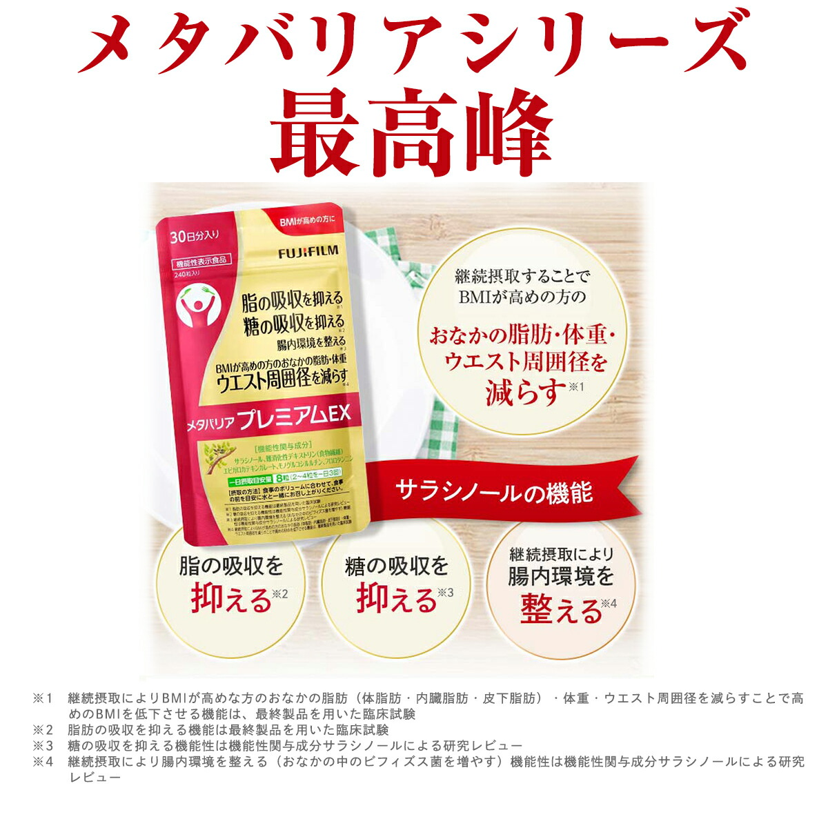 楽天市場】【お得な2袋セット】メタバリア プレミアムEX 30日分 240粒